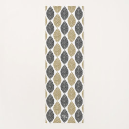 Nieuw lederen patroon, aangepast monogram yoga mat