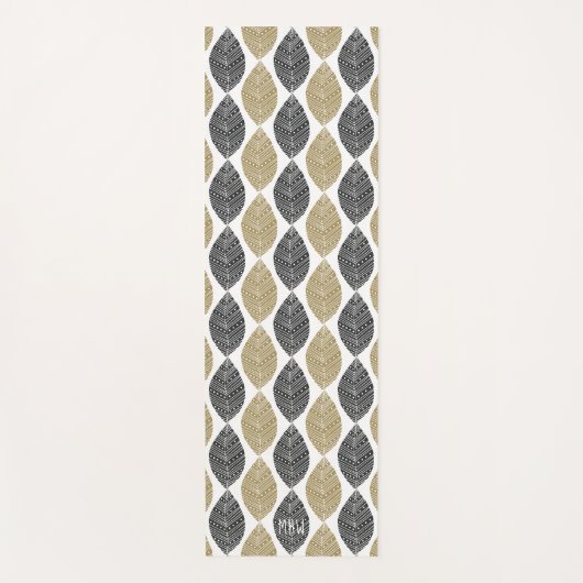 Nieuw lederen patroon, aangepast monogram yoga mat (Voorkant)