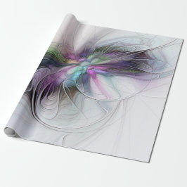 Nieuw leven, kleurrijke Abstracte fractale kunst F Cadeaupapier