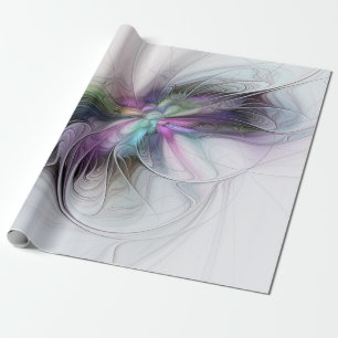 Nieuw Leven, Kleurrijke Abstracte Fractale Kunst F Cadeaupapier