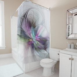 Nieuw leven, kleurrijke Abstracte fractale kunst F Douchegordijn