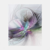 Nieuw leven, kleurrijke Abstracte fractale kunst F Fleece Deken (Voorkant)