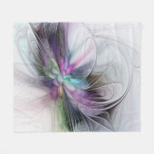 Nieuw leven, kleurrijke Abstracte fractale kunst F Fleece Deken (Voorkant (Horizontaal))