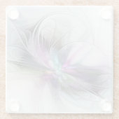 Nieuw leven, kleurrijke Abstracte fractale kunst F Glazen Onderzetter (Achterkant)