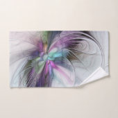 Nieuw leven, kleurrijke Abstracte fractale kunst F Handdoek (Handdoek)