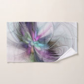 Nieuw leven, kleurrijke Abstracte fractale kunst F Handdoek (Handdoek)