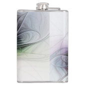 Nieuw leven, kleurrijke Abstracte fractale kunst F Heupfles (Achterkant)