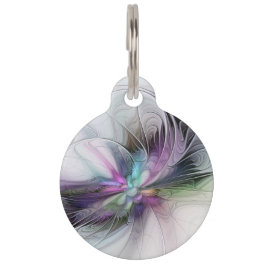 Nieuw leven, kleurrijke Abstracte fractale kunst F Huisdierpenning