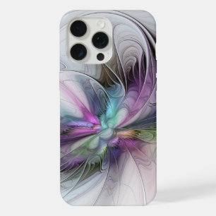 Nieuw Leven, Kleurrijke Abstracte Fractale Kunst F iPhone 15 Pro Max Case