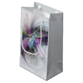 Nieuw leven, kleurrijke Abstracte fractale kunst F Klein Cadeauzakje (Achterkant Gekanteld)