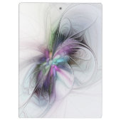 Nieuw leven, kleurrijke Abstracte fractale kunst F Klembord (Achterkant)