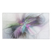 Nieuw leven, kleurrijke Abstracte fractale kunst F Kussensloop (Achterkant)