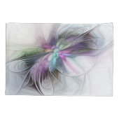 Nieuw leven, kleurrijke Abstracte fractale kunst F Kussensloop (Achterkant)