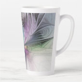 Nieuw leven, kleurrijke Abstracte fractale kunst F Latte Mok (Rechts)