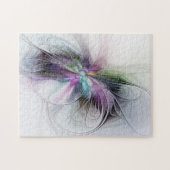 Nieuw leven, kleurrijke Abstracte fractale kunst F Legpuzzel (Horizontaal)