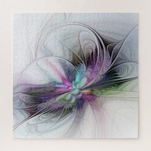 Nieuw leven, kleurrijke Abstracte fractale kunst F Legpuzzel