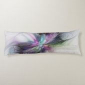 Nieuw leven, kleurrijke Abstracte fractale kunst F Lichaamskussen (Achterkant)