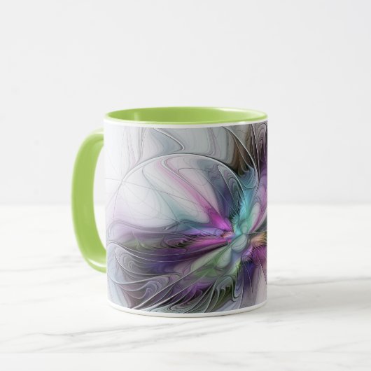 Nieuw leven, kleurrijke Abstracte fractale kunst F Mok (Voorkant links)