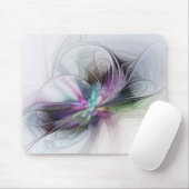 Nieuw leven, kleurrijke Abstracte fractale kunst F Muismat (Met muis)