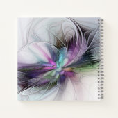 Nieuw leven, kleurrijke Abstracte fractale kunst F Notitieboek (Achterkant)