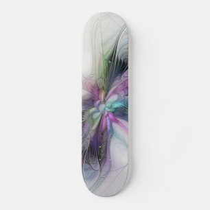 Nieuw leven, kleurrijke Abstracte fractale kunst F Persoonlijk Skateboard