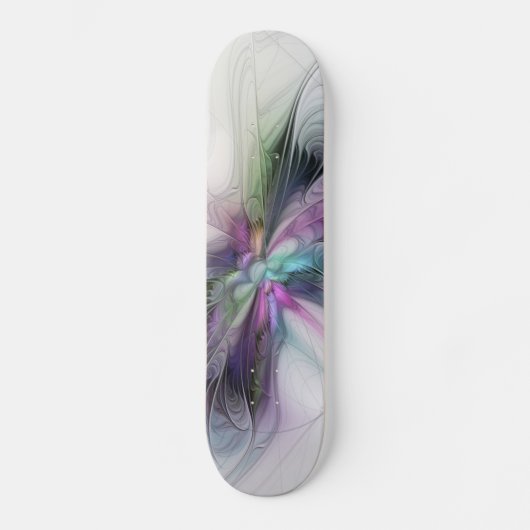 Nieuw leven, kleurrijke Abstracte fractale kunst F Persoonlijk Skateboard (Voorkant)
