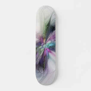 Nieuw leven, kleurrijke Abstracte fractale kunst F Persoonlijk Skateboard