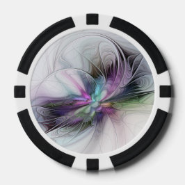 Nieuw leven, kleurrijke Abstracte fractale kunst F Poker Chips