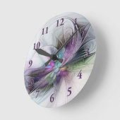 Nieuw leven, kleurrijke Abstracte fractale kunst F Ronde Klok (Hoek)