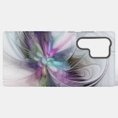 Nieuw leven, kleurrijke Abstracte fractale kunst F Samsung Galaxy Hoesje (Achterkant horizontaal)