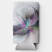 Nieuw leven, kleurrijke Abstracte fractale kunst F Seltzer Blikjeskoeler (Achterkant)