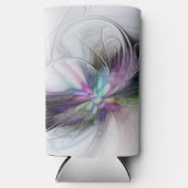 Nieuw leven, kleurrijke Abstracte fractale kunst F Seltzer Blikjeskoeler (Voorkant)