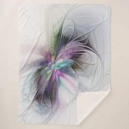 Nieuw leven, kleurrijke Abstracte fractale kunst F Sherpa Deken