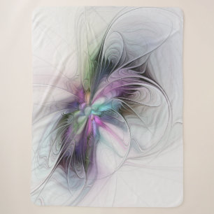 Nieuw Leven, Kleurrijke Abstracte Fractale Kunst F Sherpa Deken
