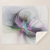 Nieuw leven, kleurrijke Abstracte fractale kunst F Sherpa Deken (Voorkant (horizontaal))