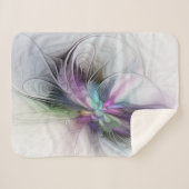 Nieuw leven, kleurrijke Abstracte fractale kunst F Sherpa Deken (Voorkant (horizontaal))