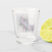 Nieuw leven, kleurrijke Abstracte fractale kunst F Shot Glas (Achterkant)