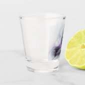 Nieuw leven, kleurrijke Abstracte fractale kunst F Shot Glas (Links)