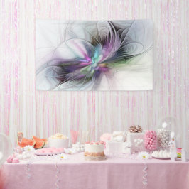 Nieuw leven, kleurrijke Abstracte fractale kunst F Spandoek