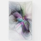 Nieuw leven, kleurrijke Abstracte fractale kunst F Spandoek (Verticaal)