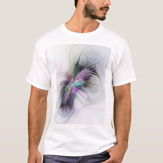 Nieuw leven, kleurrijke Abstracte fractale kunst F T-shirt (Voorkant)