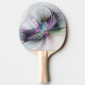 Nieuw leven, kleurrijke Abstracte fractale kunst F Tafeltennisbatje (Achterkant)