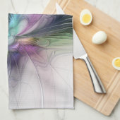 Nieuw leven, kleurrijke Abstracte fractale kunst F Theedoek (Quarter Fold)