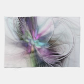 Nieuw leven, kleurrijke Abstracte fractale kunst F Theedoek (Horizontaal)