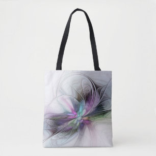 Nieuw leven, kleurrijke Abstracte fractale kunst F Tote Bag