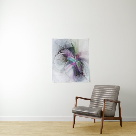 Nieuw leven, kleurrijke Abstracte fractale kunst F Wandkleed (In situ)