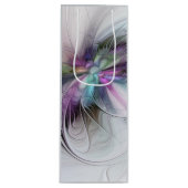 Nieuw leven, kleurrijke Abstracte fractale kunst F Wijn Cadeautas (Voorkant)