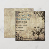 Nieuw Leven  met Blauwe Huwelijksuitnodiging Kaart (Voorkant / Achterkant)