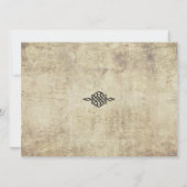 Nieuw Leven Vintage bruiloft uitnodiging (Achterkant)