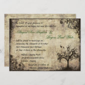 Nieuw Leven Vintage bruiloft uitnodiging (Voorkant / Achterkant)